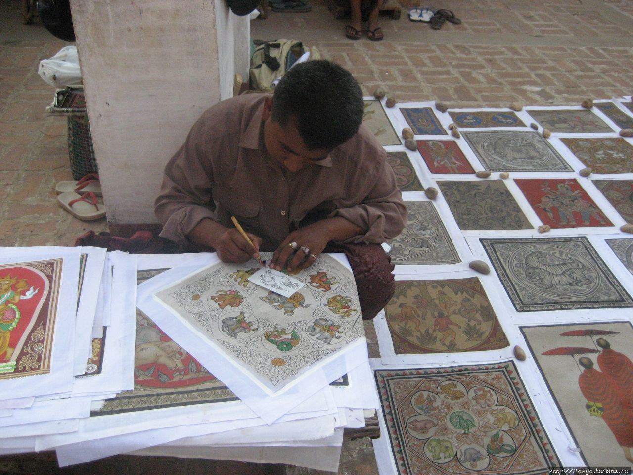 Торговец картинами Баган, Мьянма