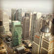 Вид на Шанхай с вершины телевизионной башни Восточная Жемчужина