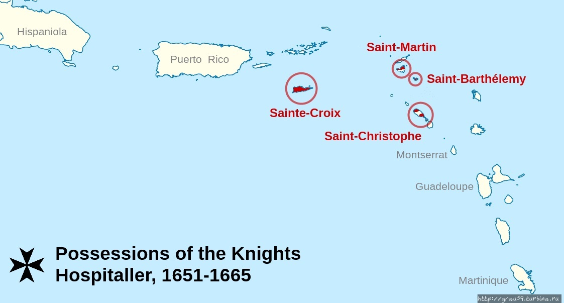 Не стали Россией. Часть 50. Карибские владения госпитальеров Сен-Киттс, Сент-Киттс и Невис