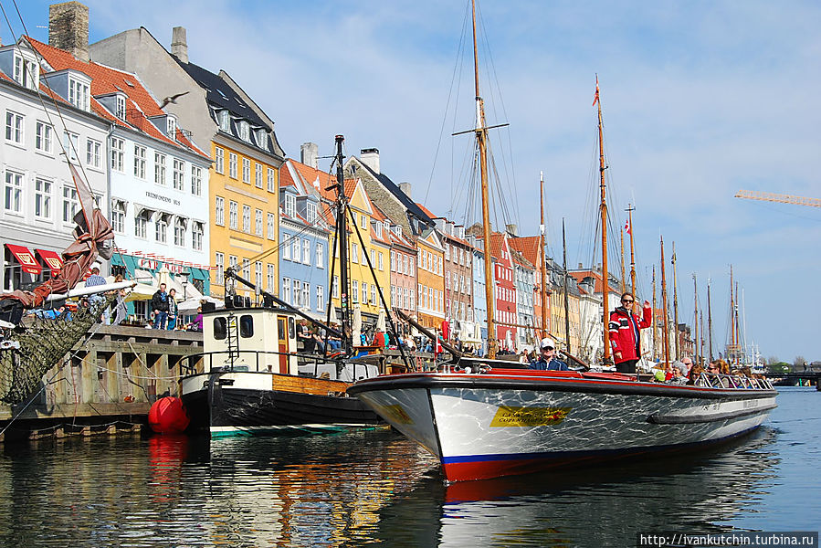 Нихавн, вид с воды Копенгаген, Дания
