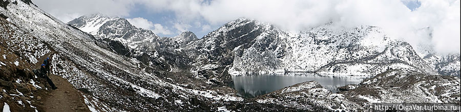 Обзорная панорама — высота 4380 метров Госайкунд, Непал