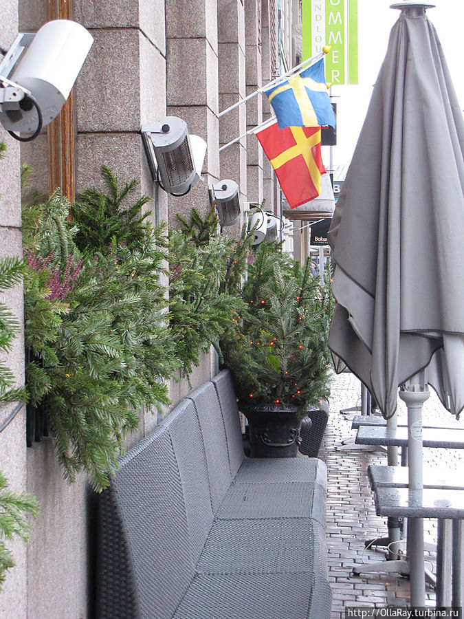 Место для курения и отдыха  на улице Хельсингборг, Швеция