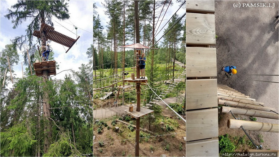 Верёвочный ПАРК ПРИКЛЮЧЕНИЙ KORKEE PALOHEINÄ (Adventure Park Хельсинки, Финляндия