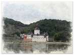 «Замок на Рейне» или «Рейнский замок» Пфальцграфенштайн (Burg Pfalzgrafenstein) на острове Falkenau со всех сторон окружен рекой.
 Это не жилой замок, а таможенный пункт, вернее место, где отнимали деньги, которые добровольно никто отдавать не хотел.
