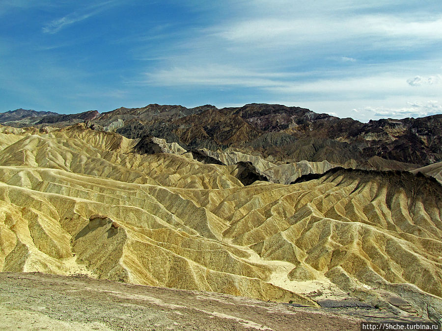 Долина Смерти. Легендарный Забриски Поинт (Zabriskie Point) Национальный парк Долина Смерти, CША