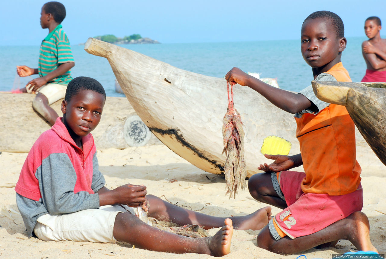 Все местные мальчишки — замечательные рыбаки Виктория-Фоллс, Зимбабве