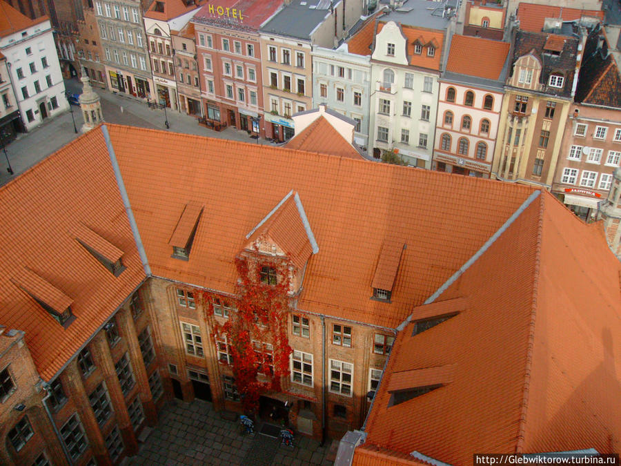 Виды Торуни с ратуши Торунь, Польша