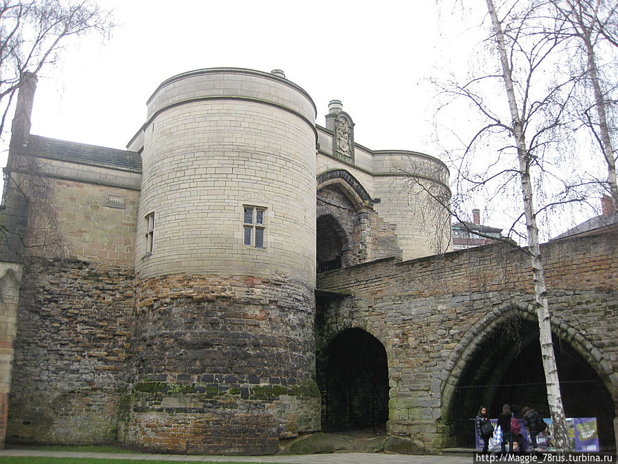 Пласты истории на Башнях Ноттингемского замка Англия, Великобритания