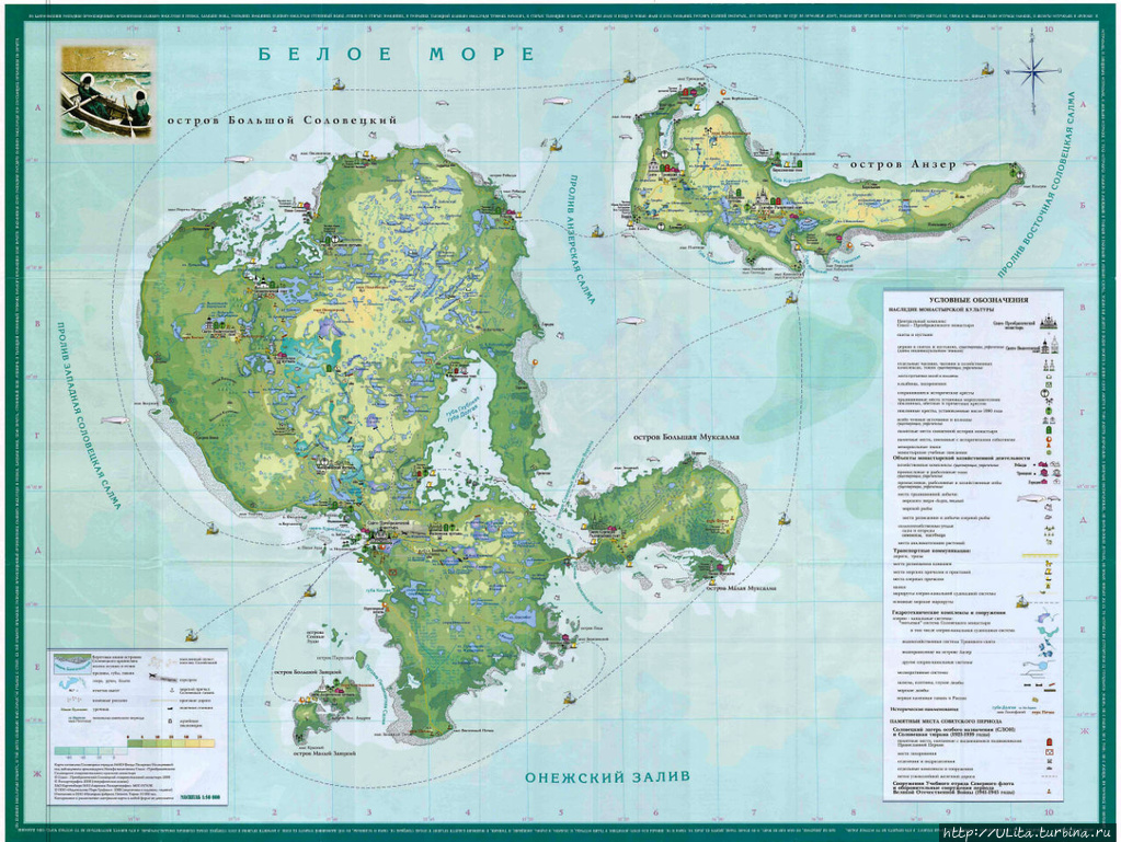 Соловецкий архипелаг на карте