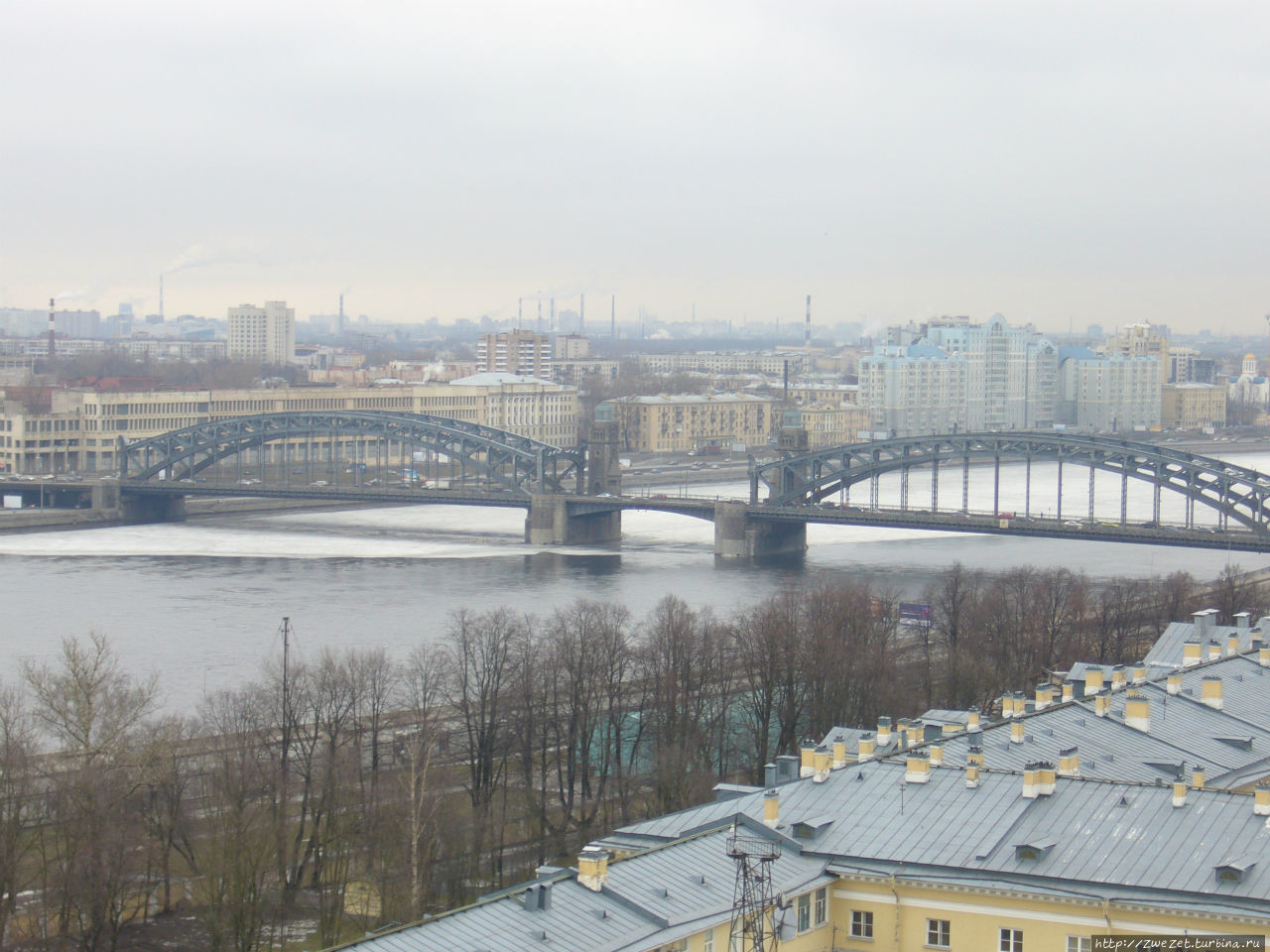 Большеохтинский мост в С-Петербурге Москва, Россия