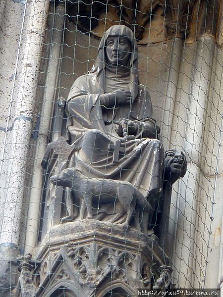 Christina von Stommeln (скульптура на северном портале Кёльнского собора) Кёльн, Германия