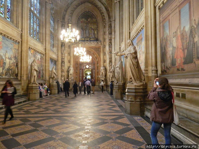 Британский парламент, галерея к залу заседаний Лондон, Великобритания