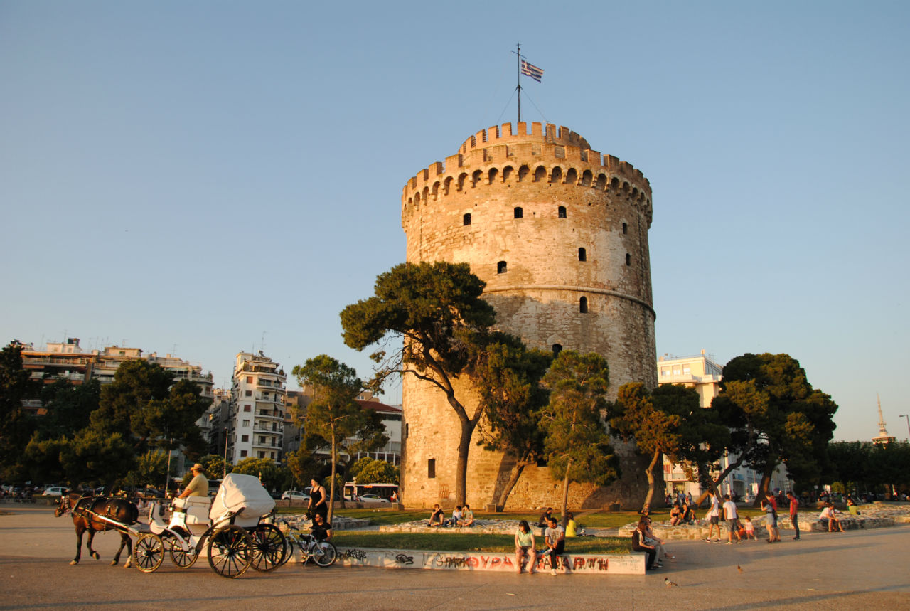 Белая башня и башня Тригони / White Tower of Thessaloniki