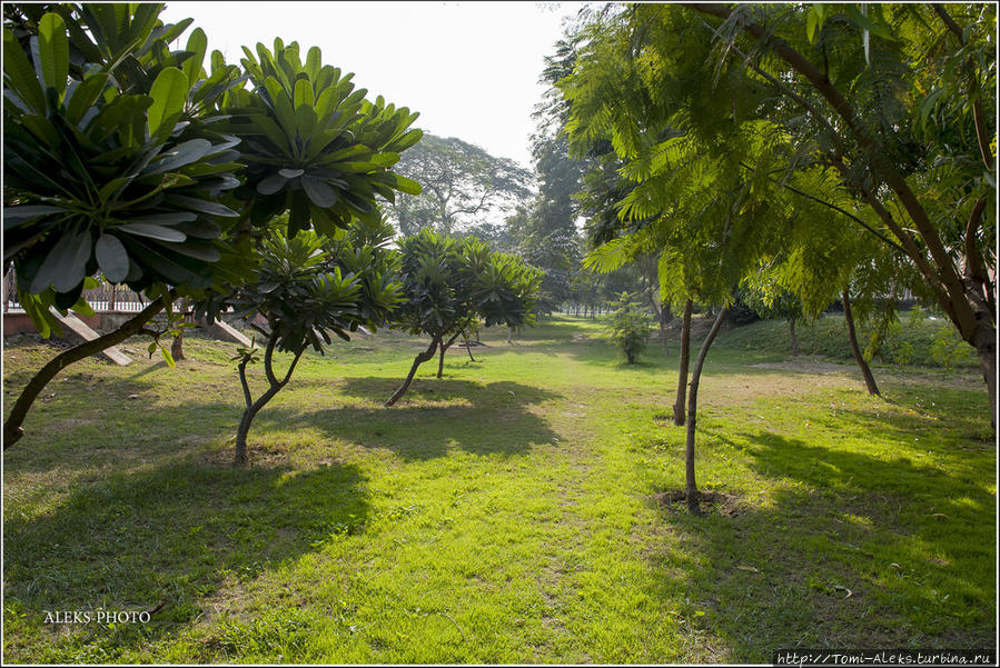Очень даже приятный парк, где на удивление чисто. Похоже охрана здесь хорошо за всем следит... Агра, Индия