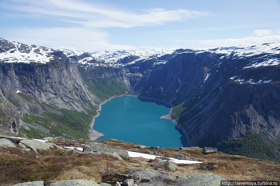 Язык тролля или проделки горных духов Одда, Норвегия