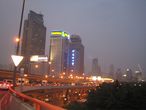 Вечерний Шанхай. Небоскребы, дорожные развязки