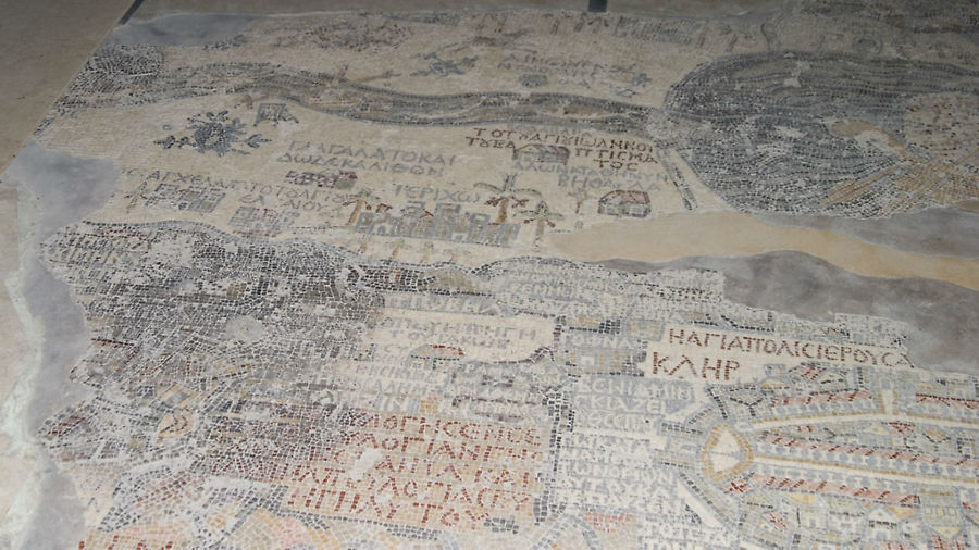 Мозаичная карта святой земли. Мадаба, Иордания