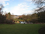 Панорама парка ботсада в январе.