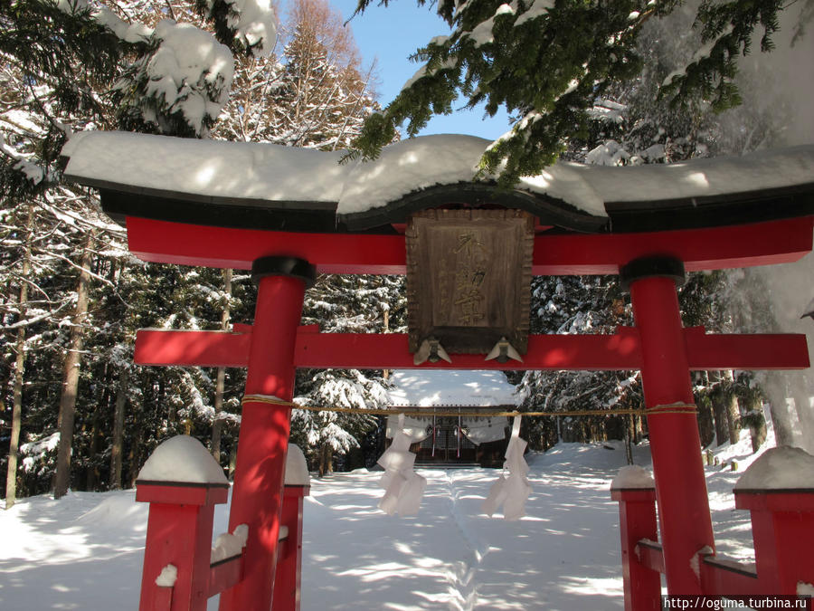 Синтоистский храм у входа в парк Нагано, Япония