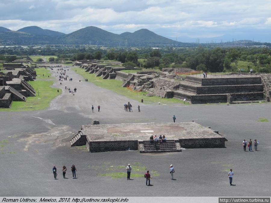 дорога Мертвых, вид с пирамиды Солнца Мехико, Мексика