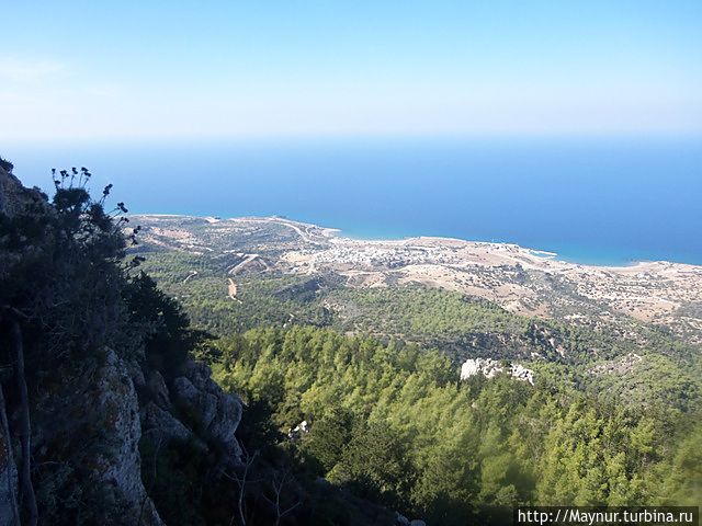 Вид с крепости на залив Фамагуста. Давлос, Турецкая Республика Северного Кипра