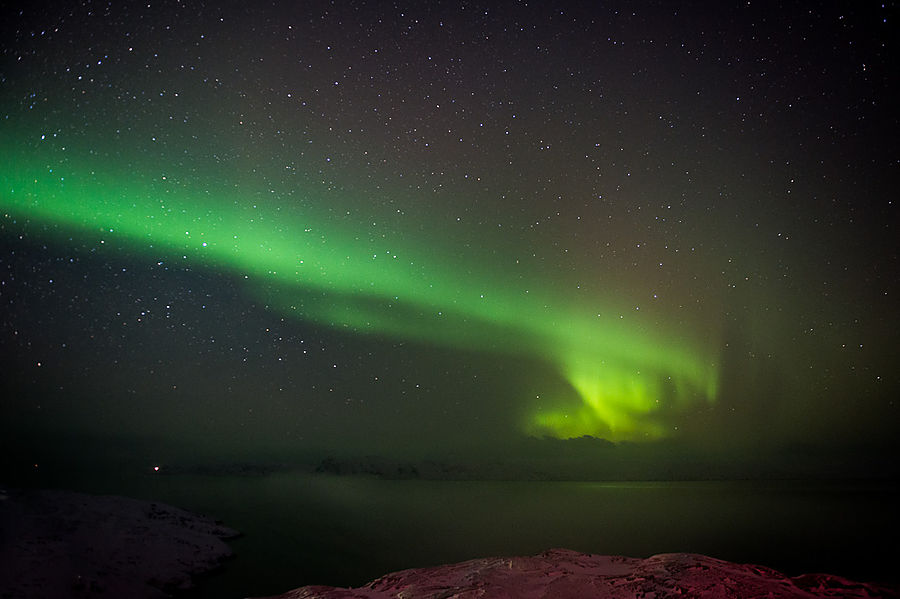 Про ночное небо за полярным кругом Териберка, Россия