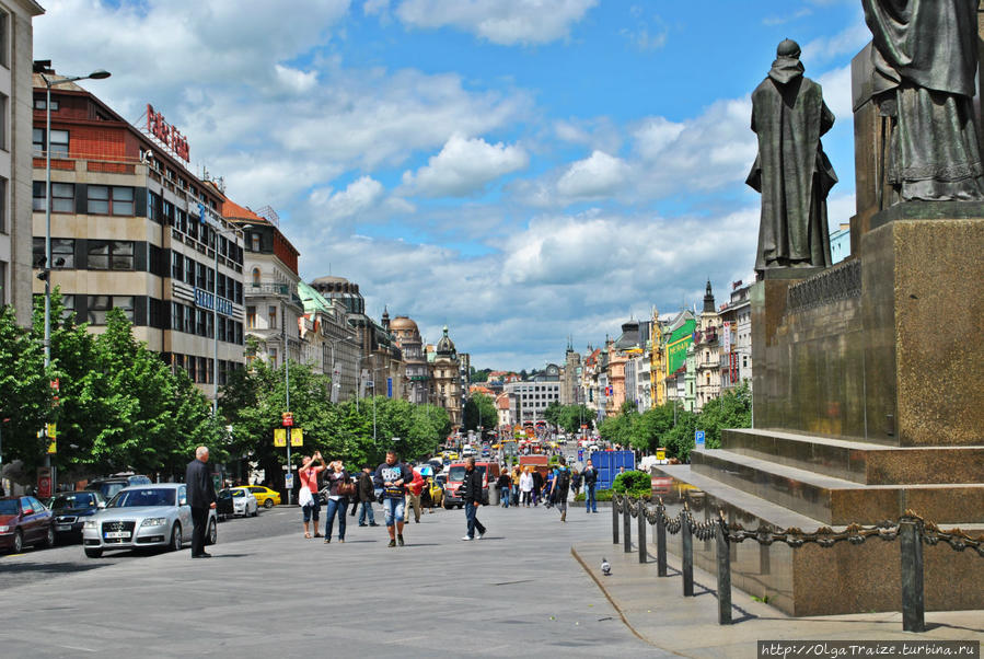 Вацлавская площадь или Вацлавак Прага, Чехия Вацлавская площадь или Вацлавак Прага, Чехия