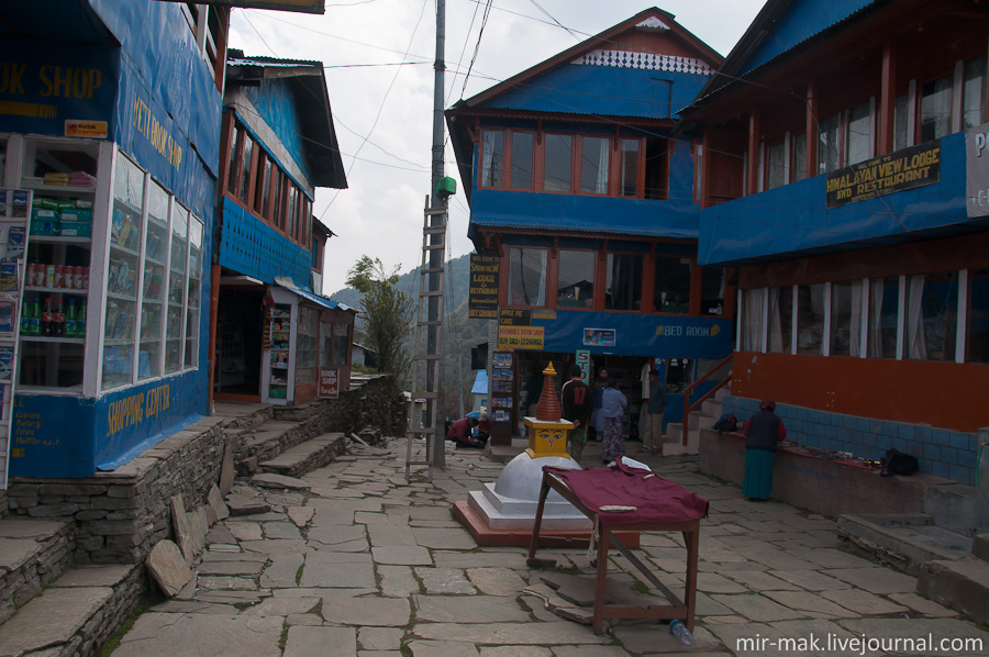 Здесь также находятся частные гостиницы, в одной из которых мы и устроились на ночлег. Непал
