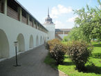 Стены Толгского монастыря, прилегающие к кедровой роще.