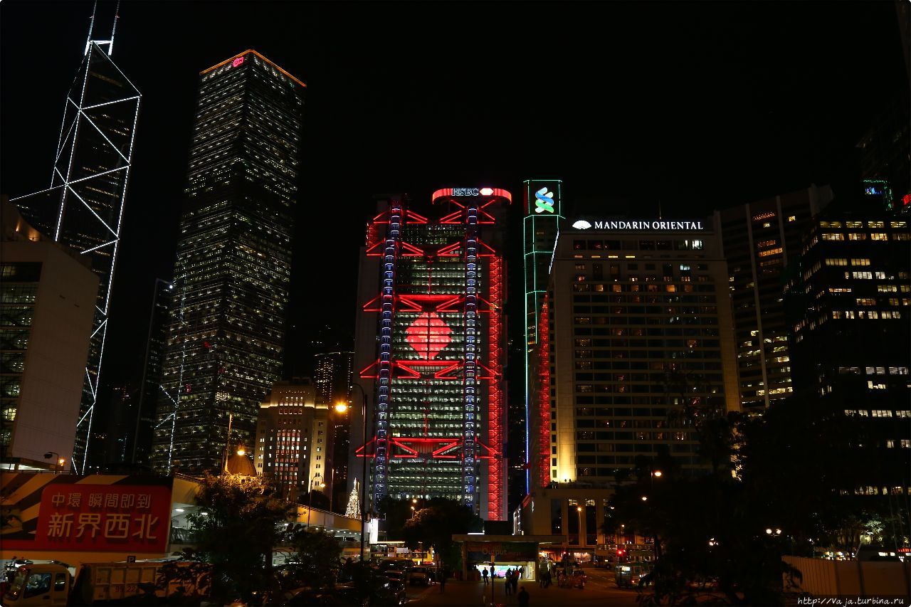 Огни вечернего Гонконга Гонконг