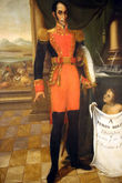Симон Хосе Антонио де ла Сантисима Тринидад Боливар де ла Консепсьон и Понте Паласиос и Бланко. В народе просто Симон Боливар. Генерал Боливар является на сегодняшний день национальным героем Венесуэлы,освободил в ходе боёв с Испанией Венесуэлу,Колумбию,Панаму,Эквадор,c 1819 по 1830 являлся президентом великой Колумбии созданной на територии перечисленных мною стран. В 1824 году в ходе боёв освободил Перу и встал во главе созданной на териттории верхнего Перу,современная Боливия.
