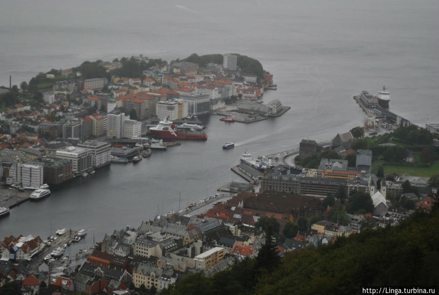 Подъем на Флёйен. О пользе ураганных ветров Берген, Норвегия