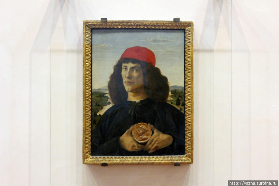 Боттичелли. Портрет неизвестного с медалью Козимо Старшего. Флоренция, Италия