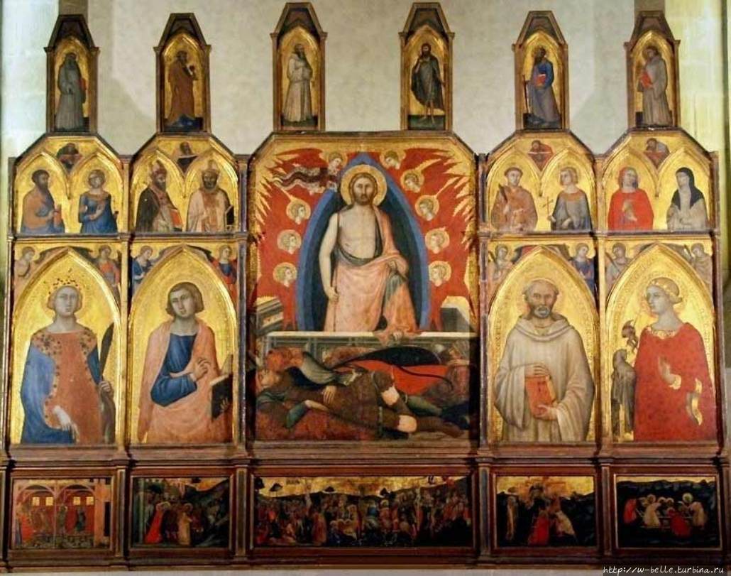 Никколо ди Сенья, Полиптих, около 1348 года. Сансеполькро, Италия