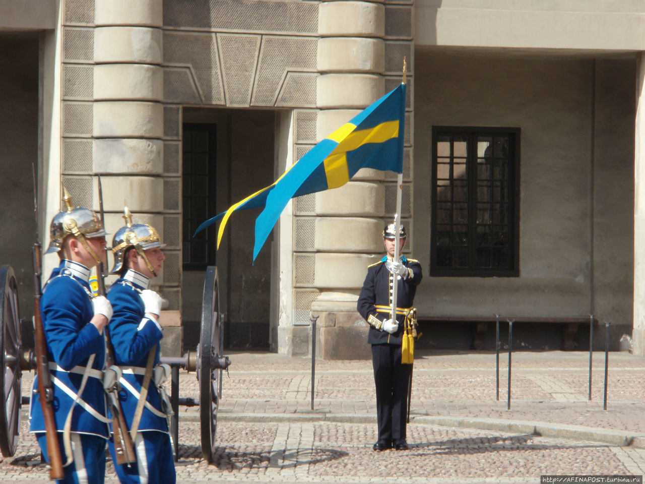 Стокгольм. Смена караула у Королевского дворца Стокгольм, Швеция