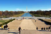 Вид от Мемориала Линкольна на National Mall