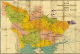 Украина на момент провозглашения Центральной Радой независимости в январе 1918. Карта изданная в Харькове, 1918 год (Из Интернета)