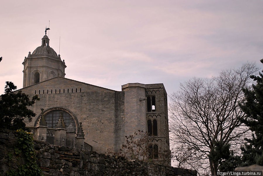 Справа видна романская башня Карла Великого (Шарлемань), слева от неё легендарная гаргулья в виде каменной ведьмы. Справа видна романская башня Карла Великого (Шарлемань), слева от неё легендарная гаргулья в виде каменной ведьмы.