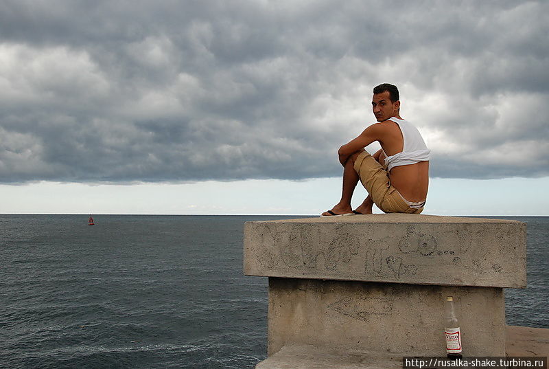 Рыбаки и влюбленные Малекона Гавана, Куба