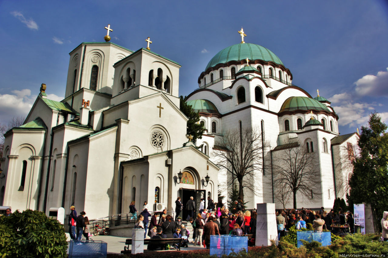 Белград в канун вербного воскресения. Патриарший двор Сербской Православной Церкви Белград, Сербия