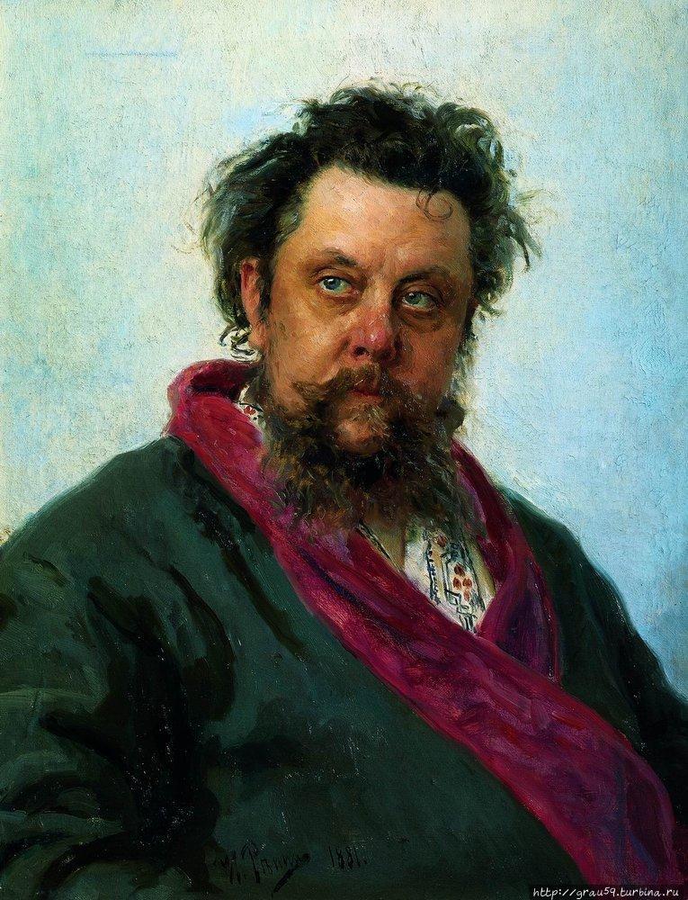 И.Е.Репин.Портрет Мусоргского (1881) Москва, Россия