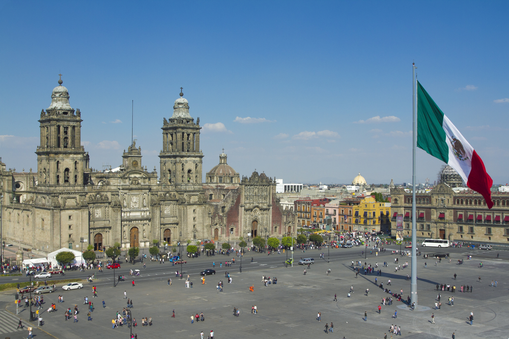 Площадь Конституции и исторический центр Мехико / Plaza de la Constitucion and centro historico de Mexico