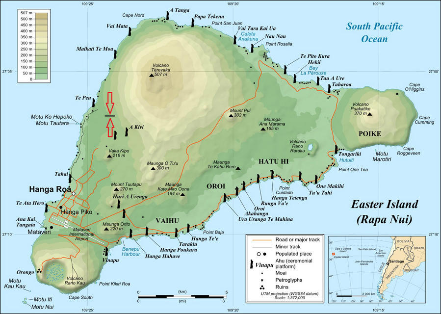 Достопримечательности острова Пасхи (ANA TE PAHU) Остров Пасхи, Чили