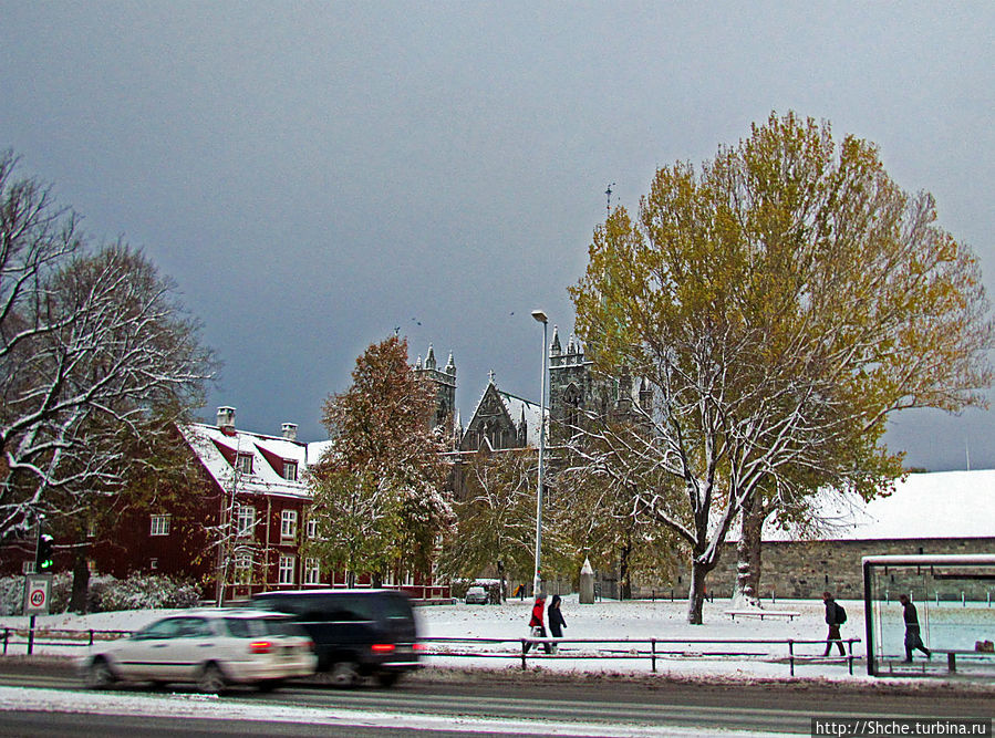 Тронхейм. Зимние зарисовки исторического центра Тронхейм, Норвегия