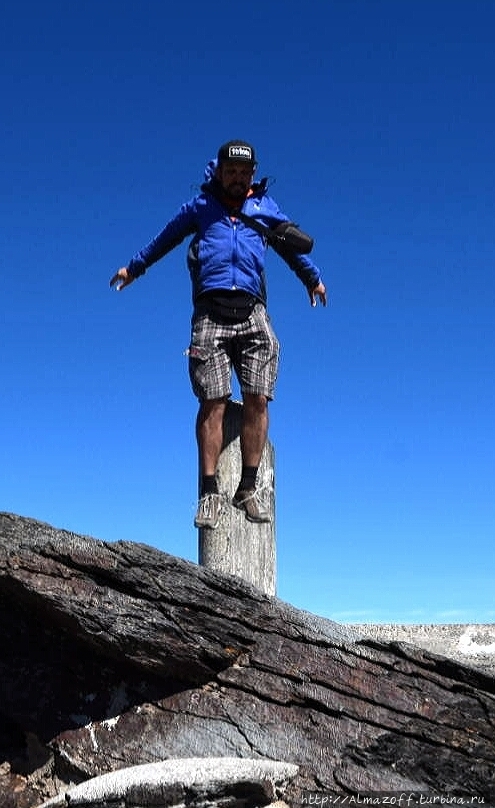 алматинский путешественник Андрей Гундарев (Алмазов) на высшей точке Испании в рамках проекта Корона Европы Муласен гора (3479м), Испания