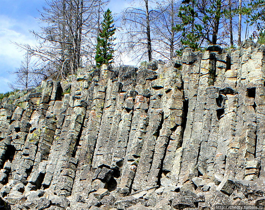 Выход выветреных магматических пород (Йелоустоун) Выход выветреных магматических пород (Йелоустоун)