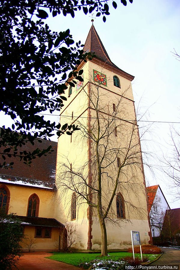 Здание церкви,восстановлено после пожара 1754 года. Вайль-дер-Штадт, Германия