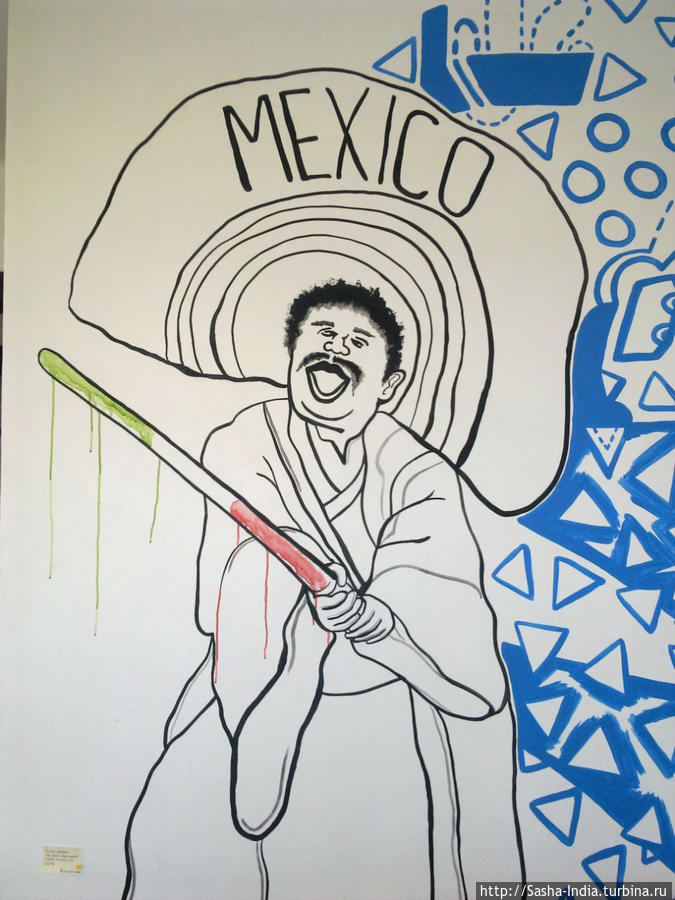 Граффити в Massiosare El Hostal Мехико, Мексика