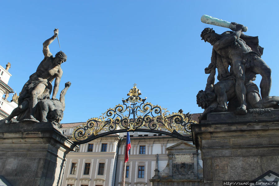 ворота перед Президентским дворцом, Градчаны Прага, Чехия