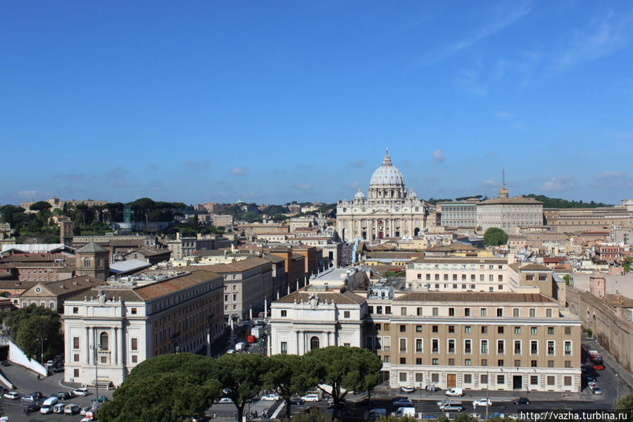 Панорама Рима с замка Святого Ангела. Рим, Италия